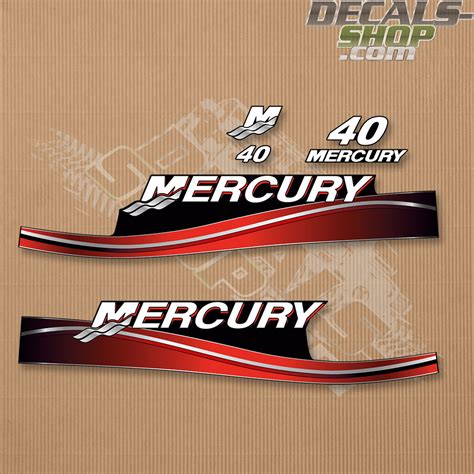 Mercury 40hp Two Stroke Two Cylinders Manual 2005 2006 Outboard Decal Kit