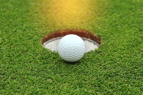 Golf Ball Near The Hole Stock Photo Image Of Iron Outdoors 93557942