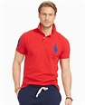 Polo ralph lauren Men's Custom-fit Big Pony Mesh Polo Shirt in Red for ...