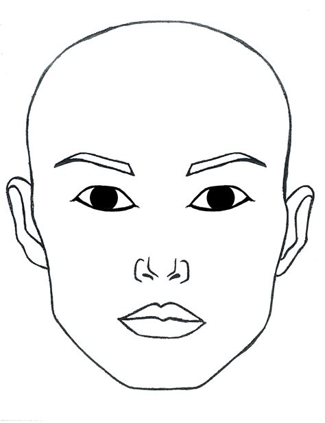Printable Face Template Human Features