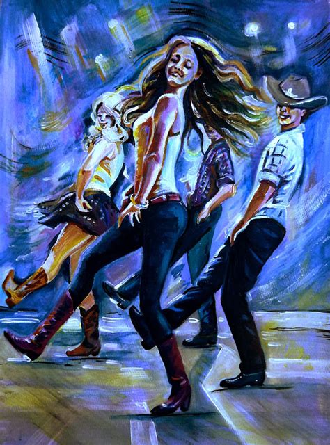 Line Dancing Fun Painting By Anna Duyunova Pixels