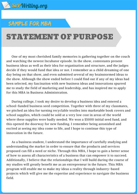 Excellent Statement Of Purpose Examples To Inspire You Essay
