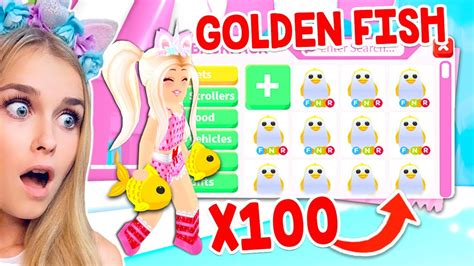 And we are going to … Throwing 100 GOLDEN FISH To Get GOLDEN PENGUINS In Adopt ...