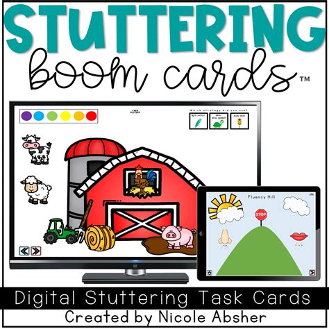 Stuttering Activities And Visual Supports Boom Cards