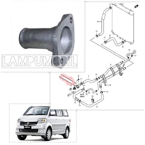 Jual Water Outlet Pipa Radiator Suzuki Apv Mega Carry Di Lapak Lampu