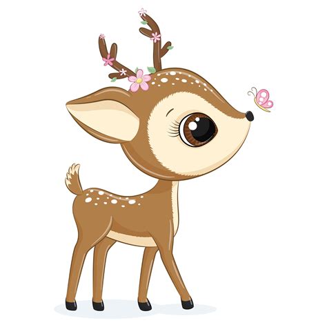 Baby Deer Clipart Dibujo De Ciervos Guarderia De Animales