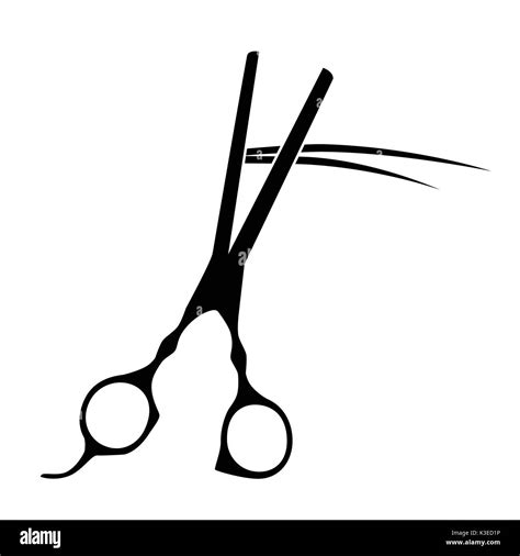 Vector Illustration Hairdressing Concept Icon Hair Scissor Cutting A