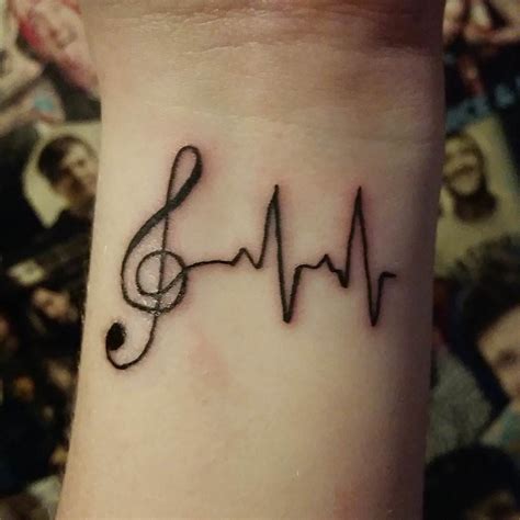 Music Note Tattoo Stencil