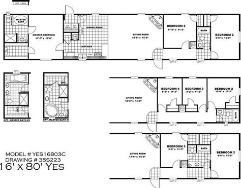 Discover 16x80 mobile home floor plans design and ideas inspiration from a variety of color, decor and theme options. New 16x80 Mobile Home Floor Plans - New Home Plans Design