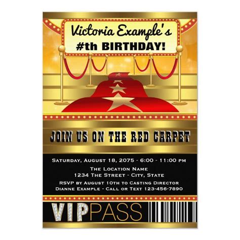 hollywood birthday party invitations zazzle hollywood birthday parties hollywood birthday