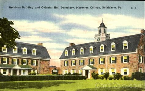 Archives Building And Colonial Hall Dormitory Moravian College