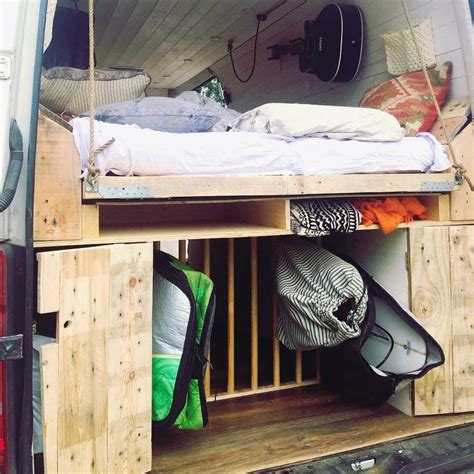 One Of The Coolest Bed Designs The Platform Fits Flush With The Van