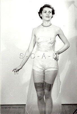 S S B W X Nude Repro Pinup Photo Bra Stockings Transparent Dress EBay