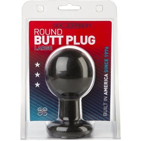 Round Butt Plug Large Black 1699 Great Prices On Male Sex Toys Lubes