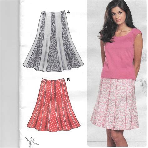 A Flaredflared Panel Skirt Sewing Pattern For Women Uncut Sizes Xs