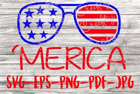 Merica Sunglasses Svg Png 4th Of July Svg Stars And Stripes Etsy