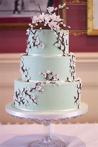 Pastel Wedding Cake With Cherry Blossom Spring Wedding Inspiration