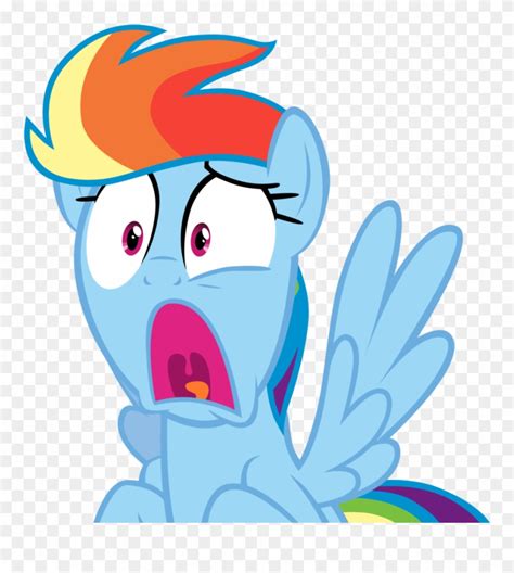 Wait One Moment Rainbow Dash Vector Scared Clipart 365526