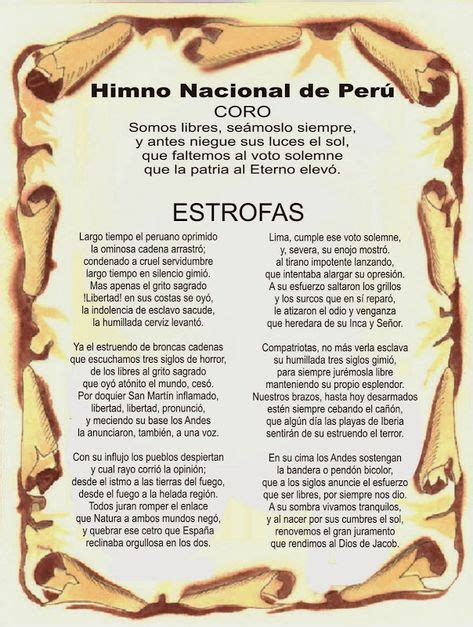 10 Ideas De Cultura Himnos Himno Nacional Letra Del Himno Nacional