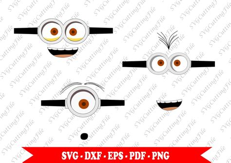 Minions Svg Evil Minion Eyes Clip Art In Svg Digital Format Etsy
