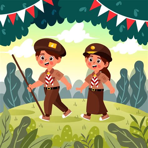 Pramuka Boyscout Concept 3100449 Vector Art At Vecteezy