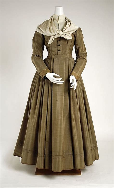 Vestido 1850s America Historical Fashion 19th Century Fashion