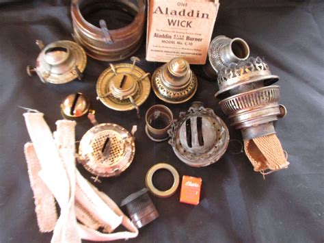 Lot Of Vintage Antique Oil Lamp Parts Wicks Burners Flame Spreaders Etsy