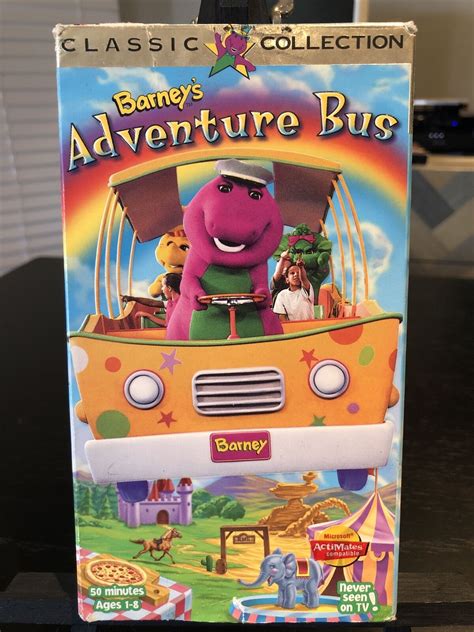 Barney Barney S Adventure Bus VHS WHITE TAPE Slipsleeve RARE HTF OOP EBay