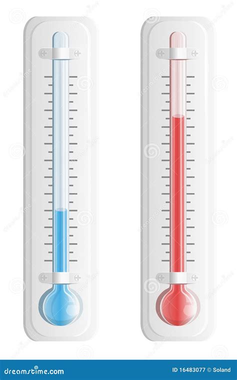 Thermometer Hot And Cold Temperature Vector Royalty Free Stock