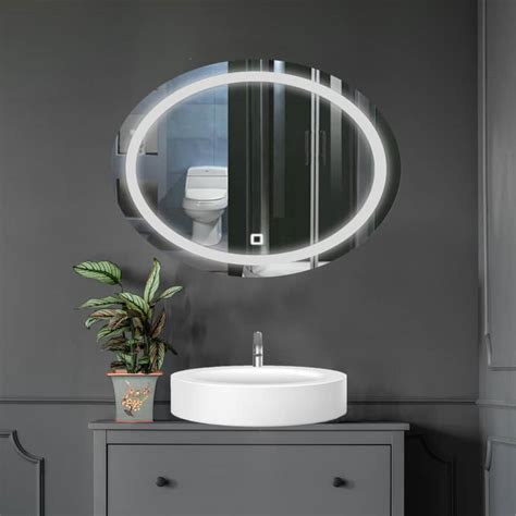 Oval Lighted Bathroom Mirror Stanhom