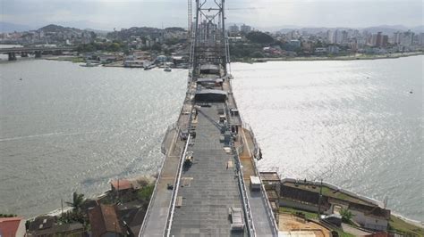 Imagens de drone mostram como ficou a Ponte Hercílio Luz em