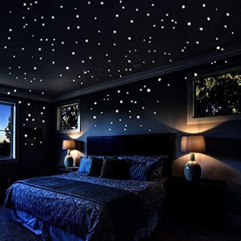 Glow In The Dark Stars Wall Stickers 253 Adhesive Dots And Moon