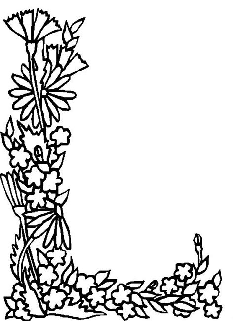 Here are coloring pages inspired by the beauties of nature: Coloring page : Alphabet flower l - Coloring.me