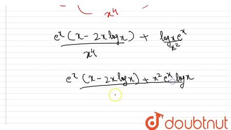 Punjabi Differentiate The Following W R T X E X Log X X