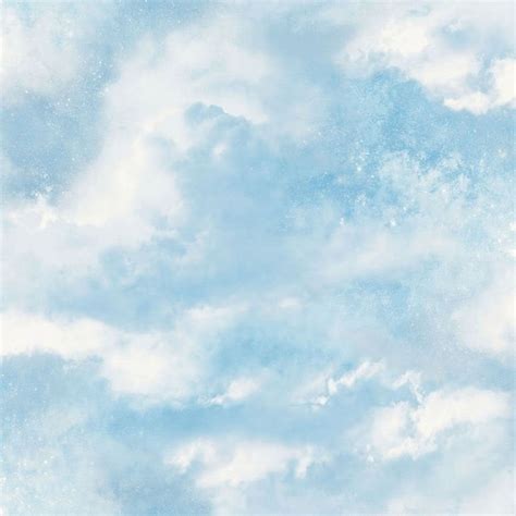 Arthouse Diamond Galaxy Sky Blue Sparkly Glitter Clouds Wallpaper