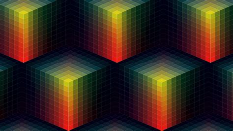 Sfondi Colorato Illustrazione Astratto 3d Simmetria Cubo