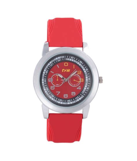 Now Life Red Analog Men Watches Price In India Buy Now Life Red Analog