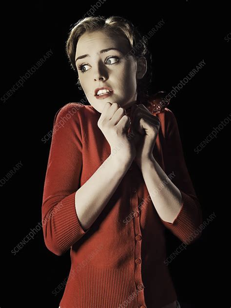 Frightened Girl Stock Image F005 0999 Science Photo Library