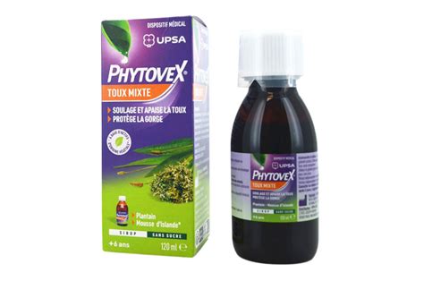 Phytovex Upsa Toux Mixte Sirop Sans Sucre 120 Ml Pharma Mé