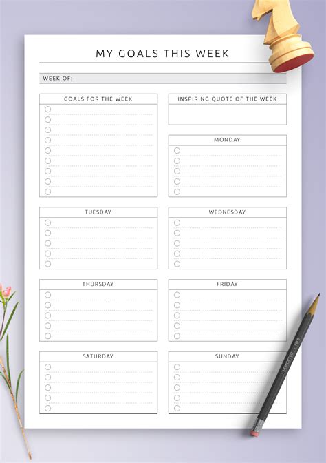 Goal Planner Template Free