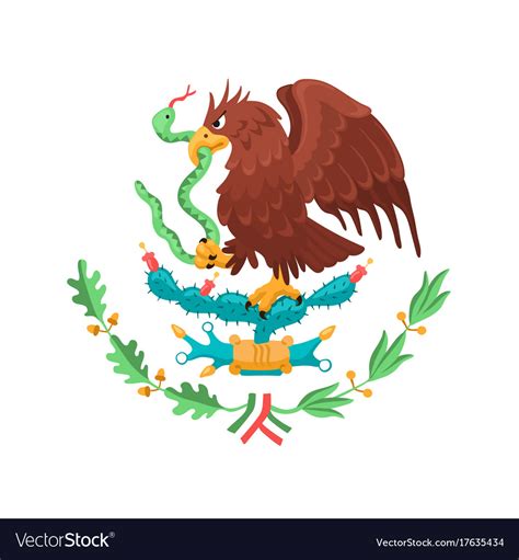 mexican coat of arms royalty free vector image