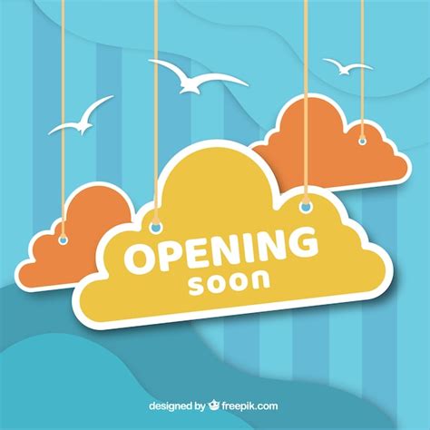 Free Vector Opening Soon Background In 3d Style