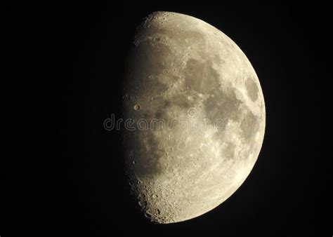 Half Moon In Night Sky Stock Photo Image Of Moon Night 105090116