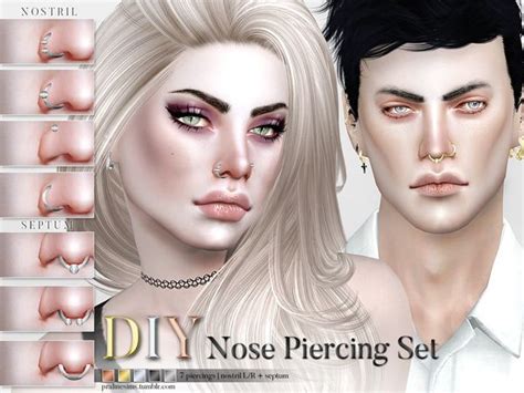 Diy Nose Piercing Set By Pralinesims At Tsr Sims 4 Updates Sims 4