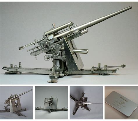 Model Flak 135 Ww2 German Military Weapons Diy 3d Metal Puzzle Steel