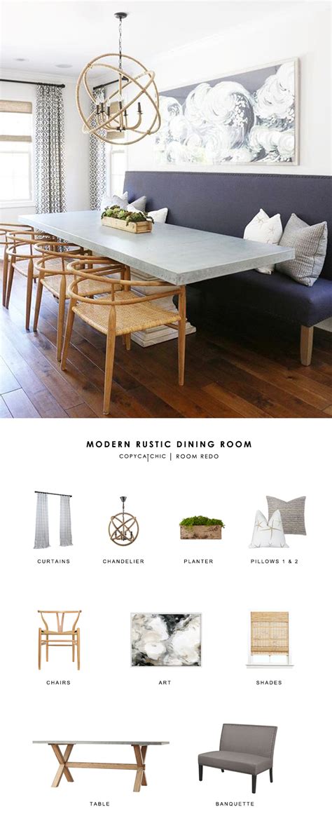 Copy Cat Chic Room Redo Rustic Modern Dining Room Copy Cat Chic