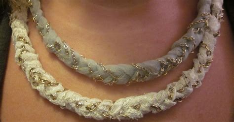 Diy Projects And Ideas Lace And Tulle And Chain Braided Necklaces