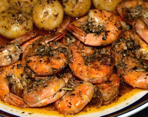 New Orleans Style Bbq Shrimp Traditional Shrimpprawn Dish From New