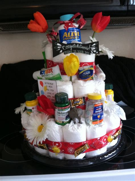 Retirement party ideas for men. Retirement centerpiece made from Depends undergarments and ...