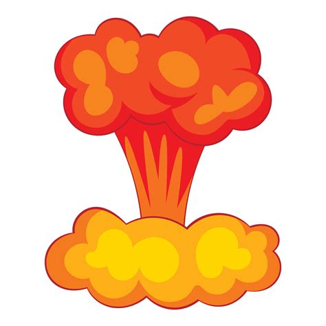 Explosion De Licône De La Bombe Nucléaire Style Cartoon 15205341 Art